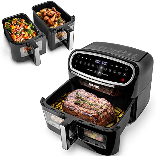 Duronic Air Fryer AF34, 2-in-1 Air Fryer Set with 1 x 10L Large